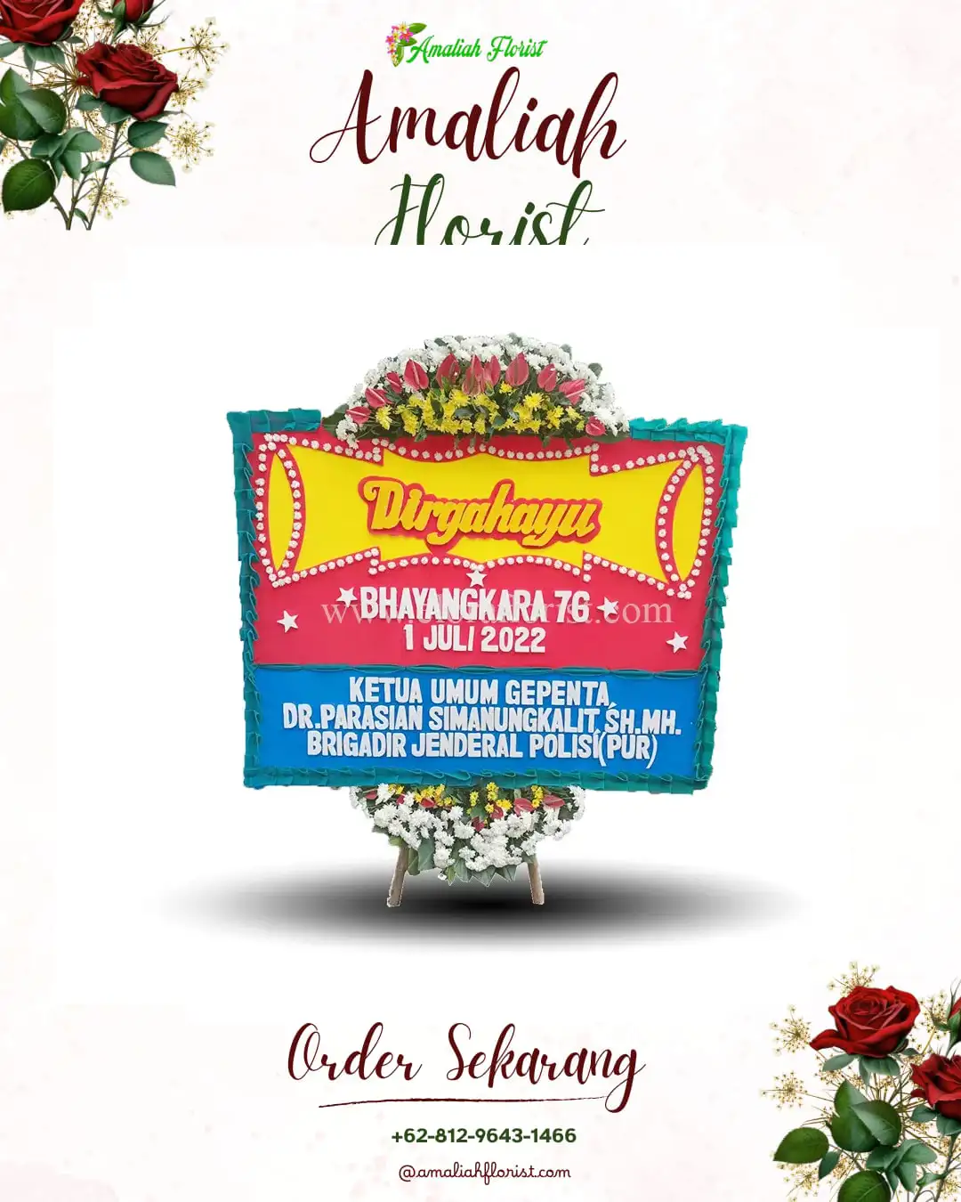 Papan Bunga HUT Ulang Tahun Pagelaran Utara